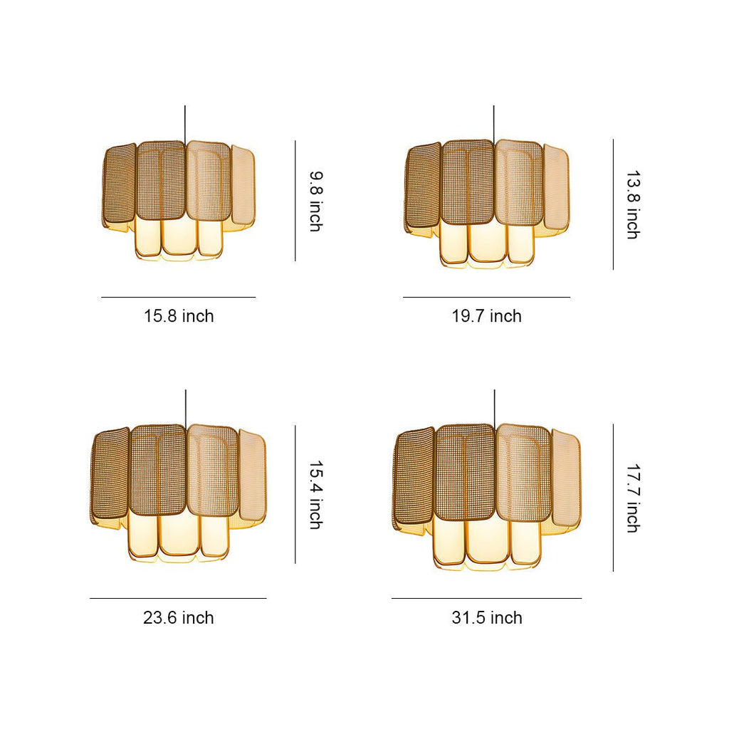 Kyoto Bamboo Rattan Pendant (16"–32") - LivingLX