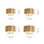 Kyoto Bamboo Rattan Pendant (16"–32") - LivingLX