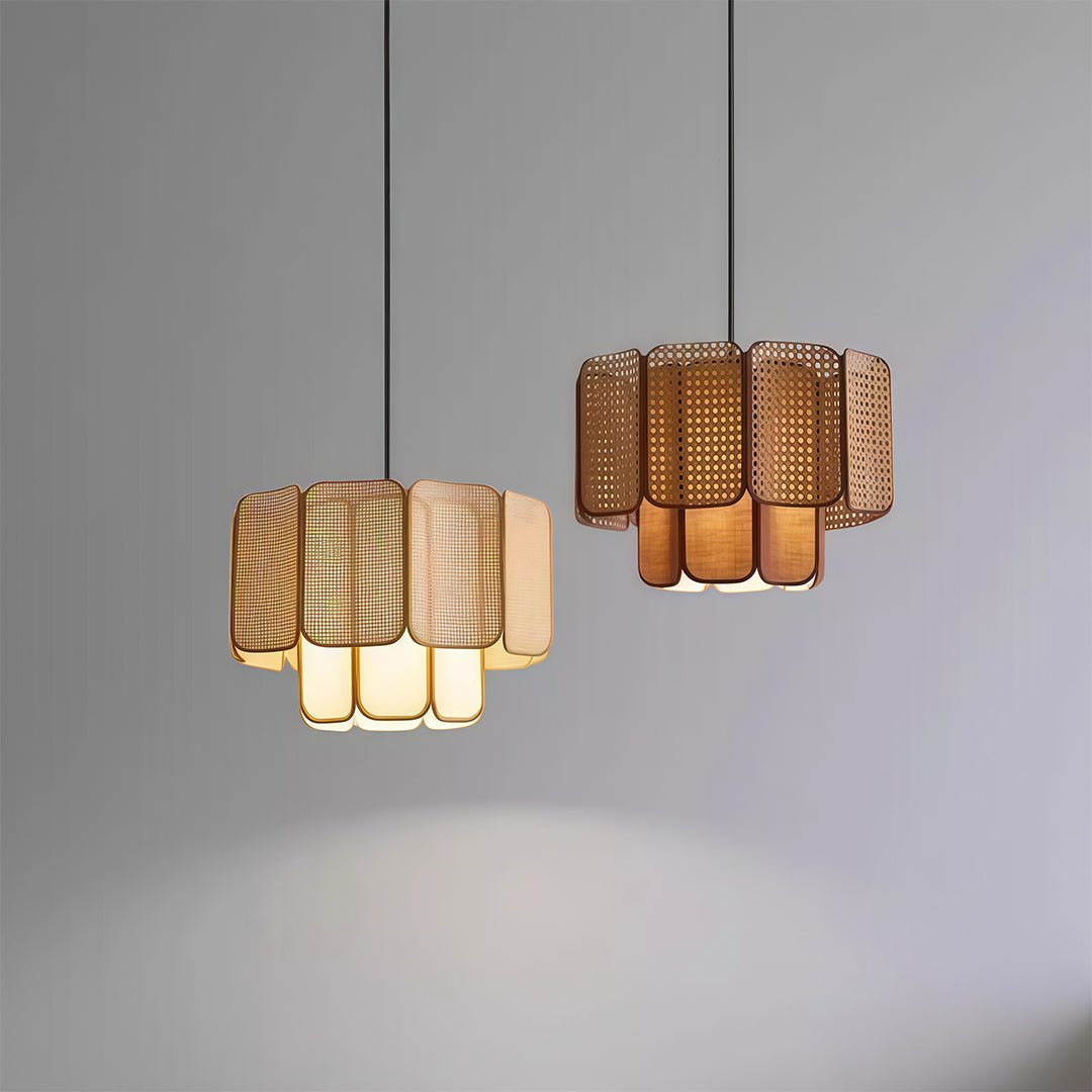 Kyoto Bamboo Rattan Pendant (16"–32") - LivingLX