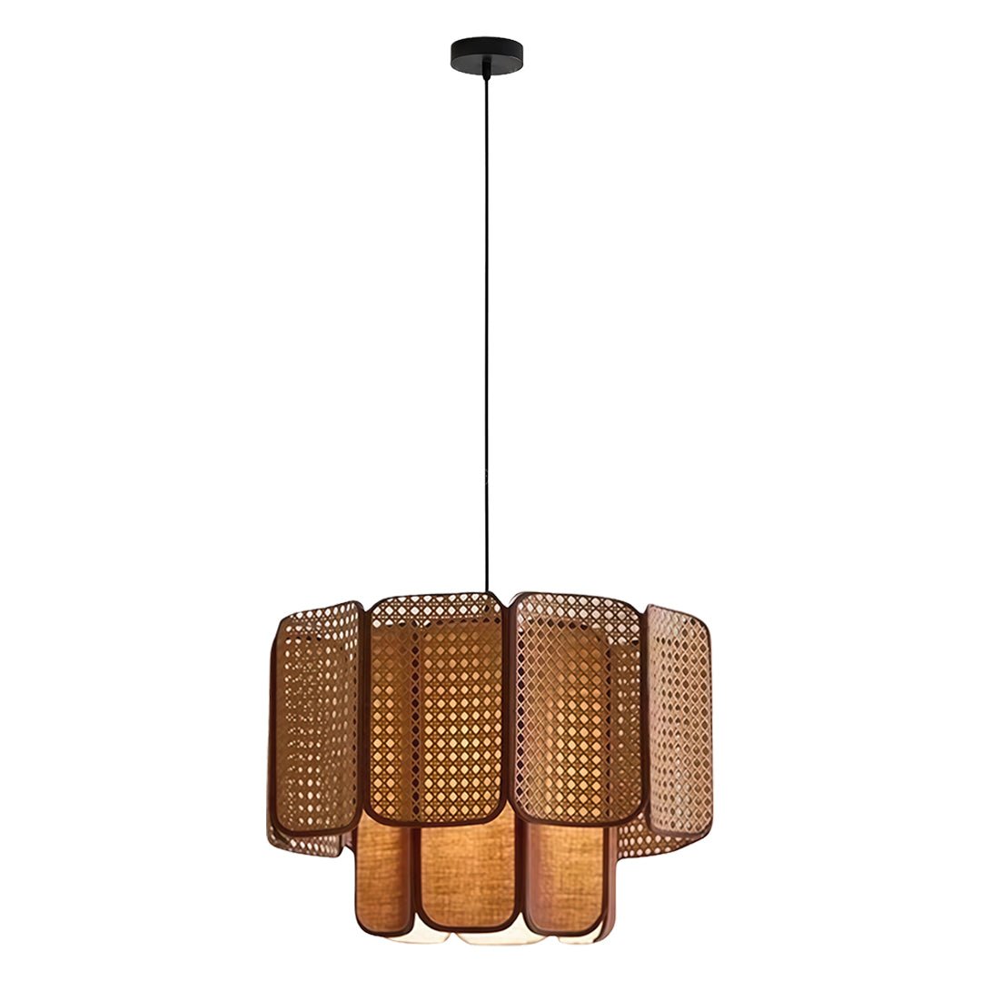 Kyoto Bamboo Rattan Pendant (16"–32") - LivingLX