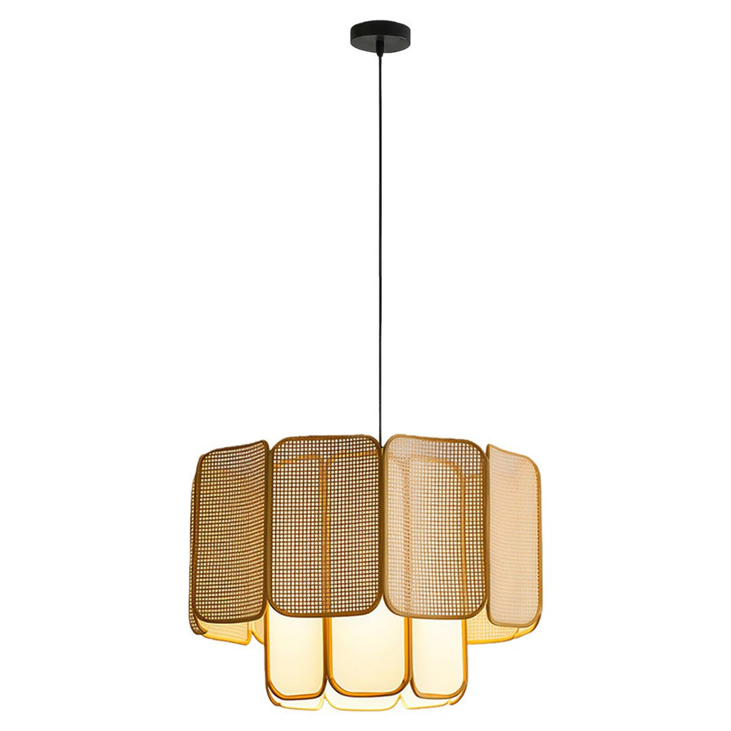 Kyoto Bamboo Rattan Pendant (16"–32") - LivingLX