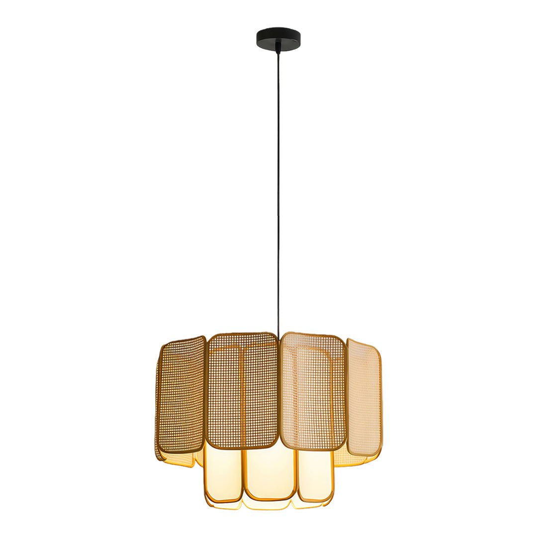 Kyoto Bamboo Rattan Pendant (16"–32") - LivingLX