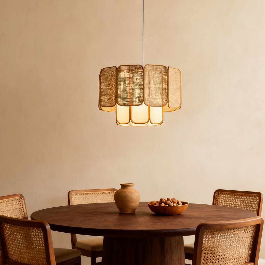 Kyoto Bamboo Rattan Pendant (16"–32") - LivingLX