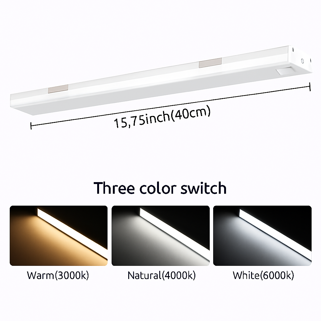 Motion Sensor LED Closet Light | Rechargeable Wireless Magnetic Under-Cabinet Light Bar