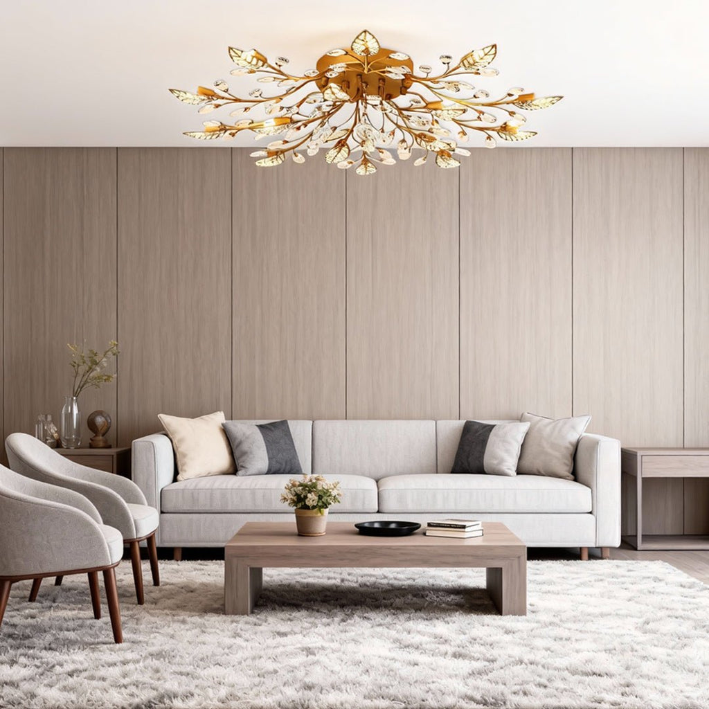 Laurel Crystal Chandelier (35") - LivingLX