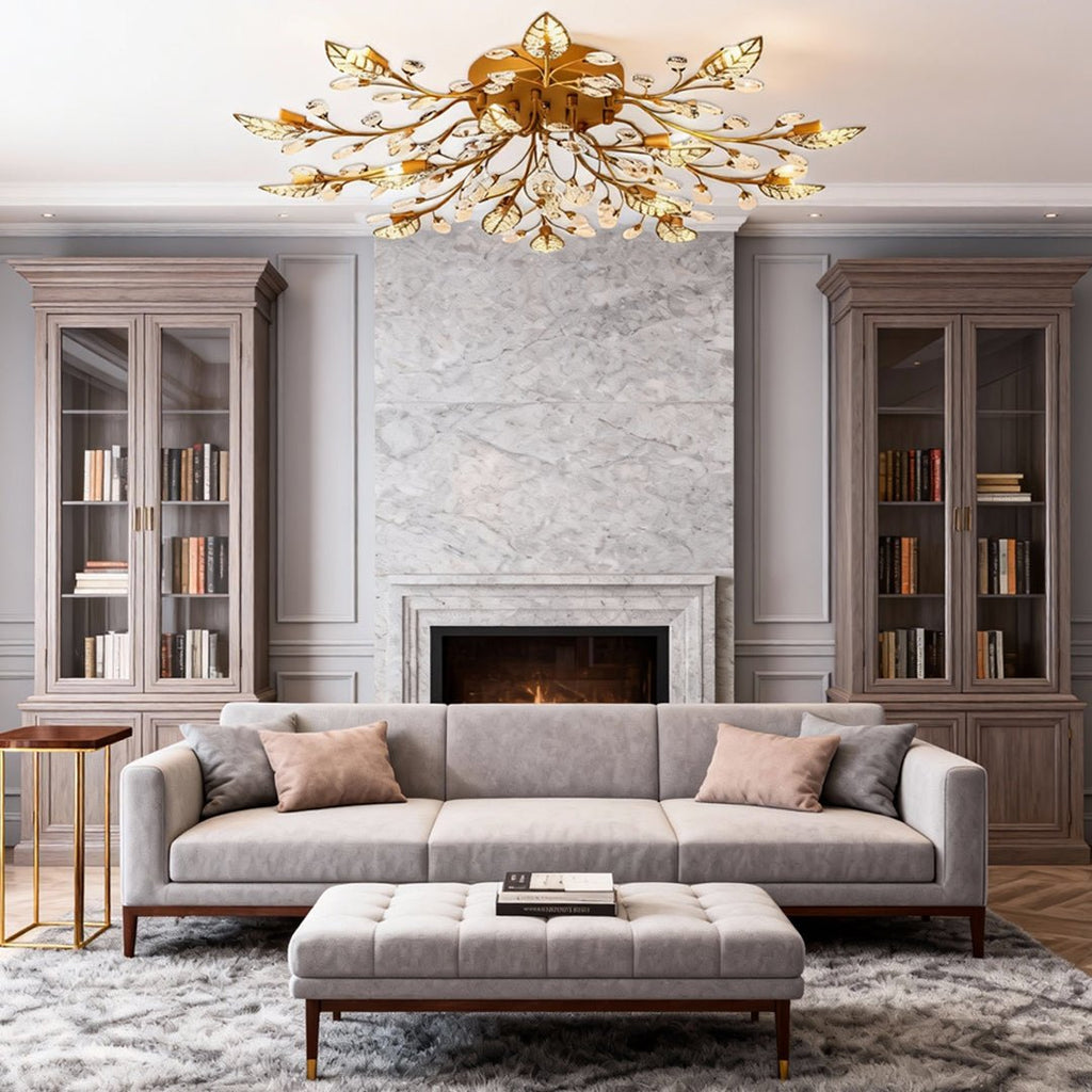 Laurel Crystal Chandelier (35") - LivingLX