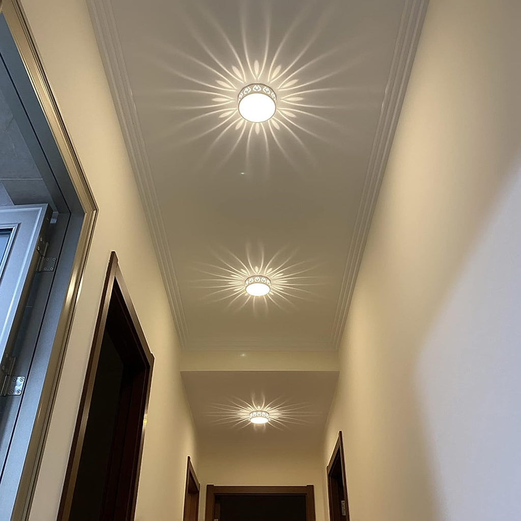 LED ceiling light Ø 28 cm — Warm & cool white, star pattern for hallway & entrance - LivingLX