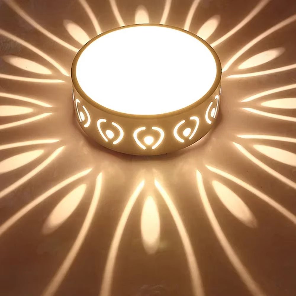 LED ceiling light Ø 28 cm — Warm & cool white, star pattern for hallway & entrance - LivingLX