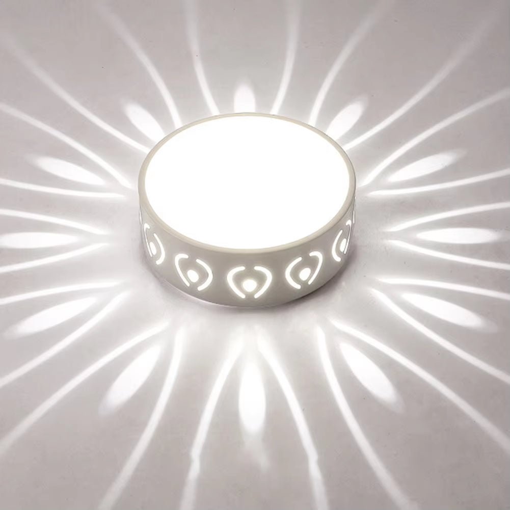 LED ceiling light Ø 28 cm — Warm & cool white, star pattern for hallway & entrance - LivingLX