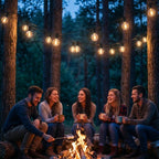 LED outdoor string lights weatherproof with warm white light - LivingLX