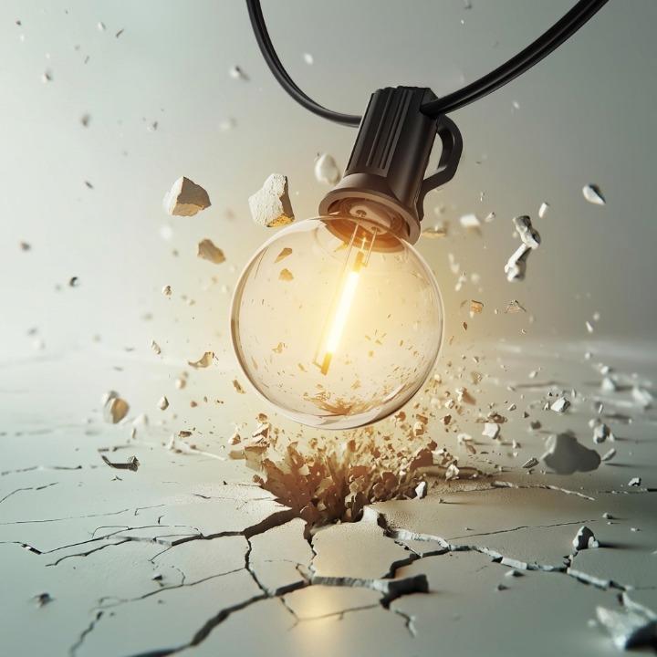 LED outdoor string lights weatherproof with warm white light - LivingLX