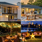 LED outdoor string lights weatherproof with warm white light - LivingLX