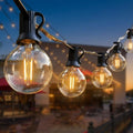 LED outdoor string lights weatherproof with warm white light - LivingLX