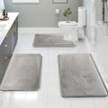 VelvaLuxe Memory Foam 3-Piece Bath Mat Set