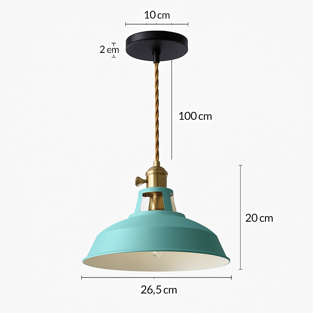 Loft Colorful Metal Pendant Light | Industrial Modern Hanging Lamp - LivingLX