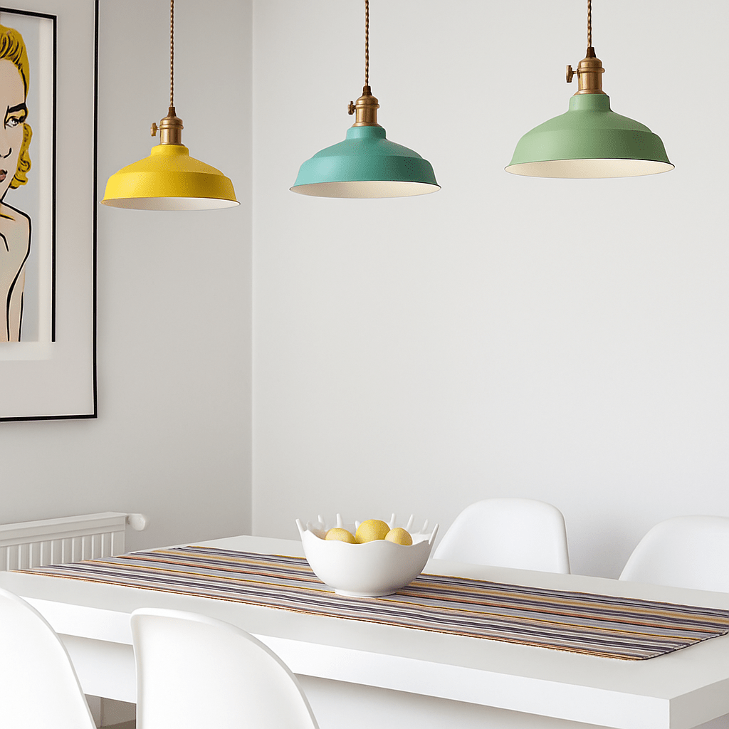 Loft Colorful Metal Pendant Light | Industrial Modern Hanging Lamp - LivingLX