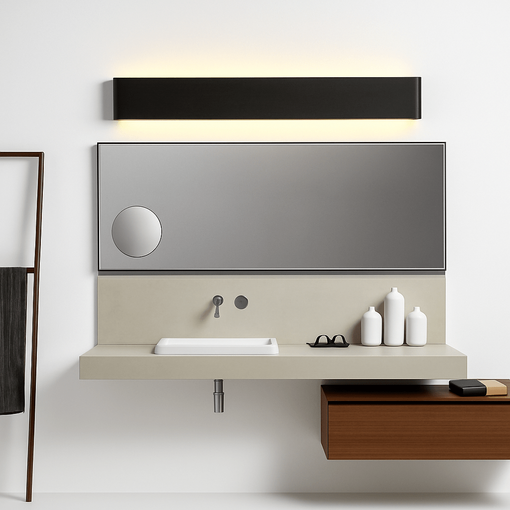 Long Linear LED Wall Sconce | Modern Up & Down Aluminum Wall Light in Black, White or Silver - LivingLX