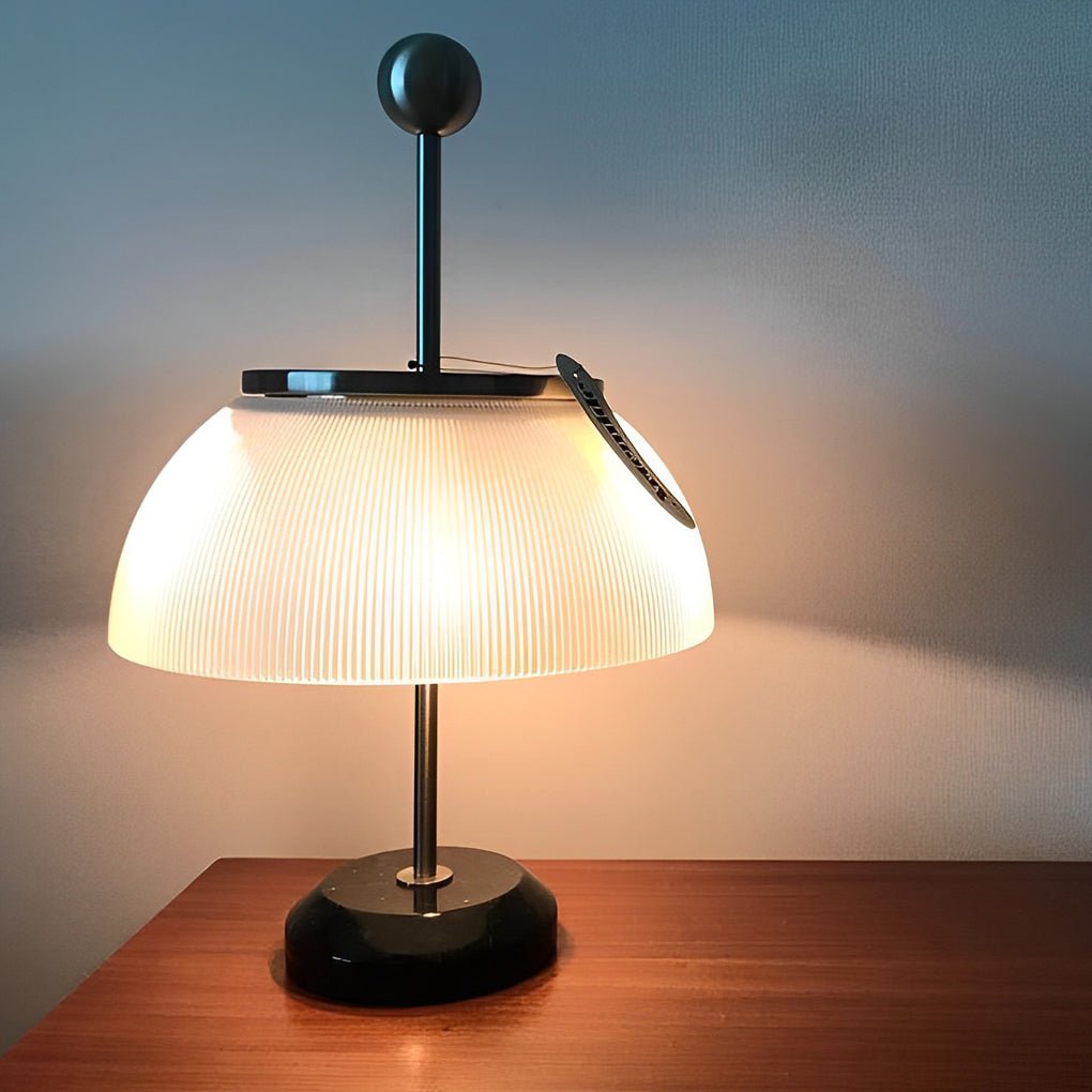 Lucia Ribbed Glass Table Lamp (19") - LivingLX