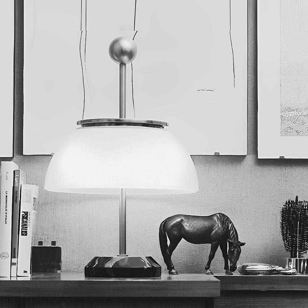 Lucia Ribbed Glass Table Lamp (19") - LivingLX