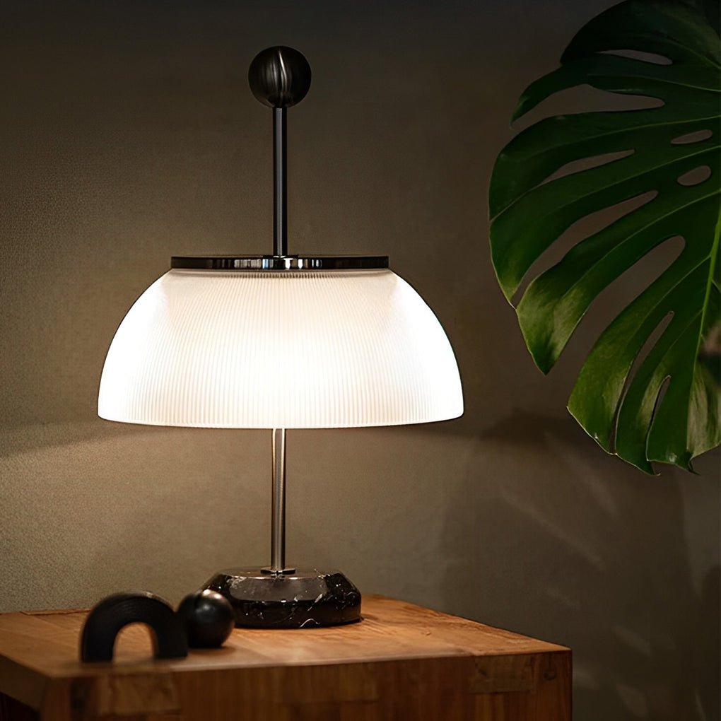 Lucia Ribbed Glass Table Lamp (19") - LivingLX