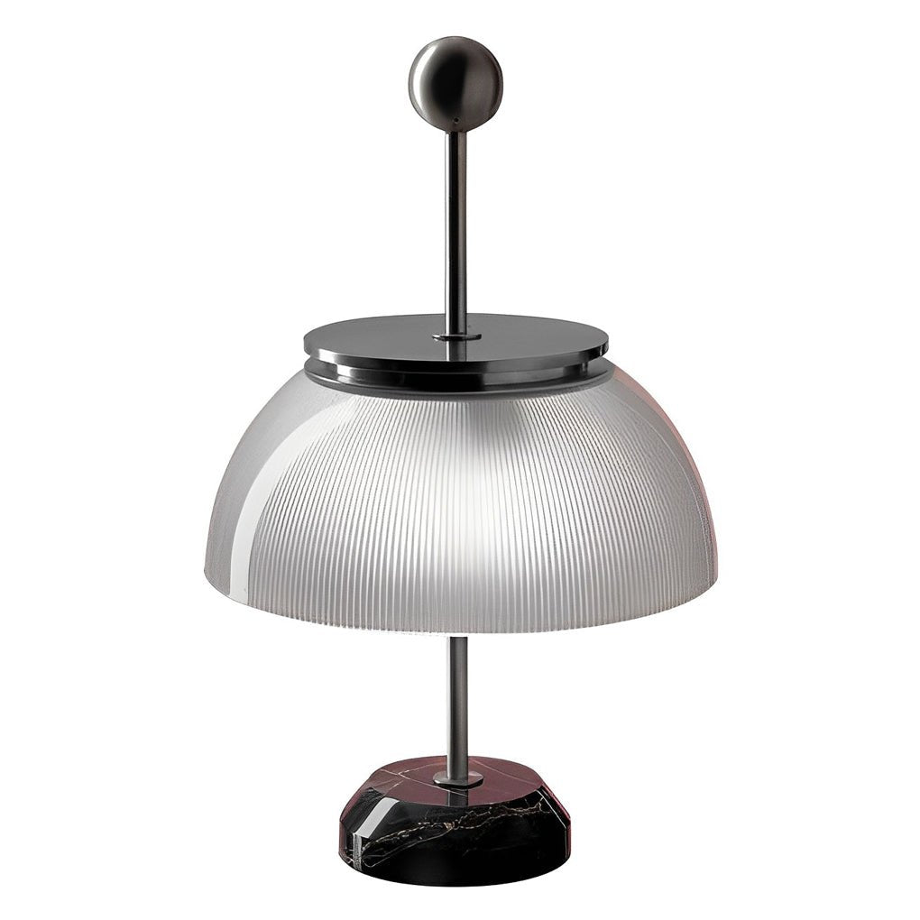 Lucia Ribbed Glass Table Lamp (19") - LivingLX
