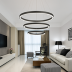 Saturn Rings LED Chandelier | Modern 1–4 Ring Pendant Light