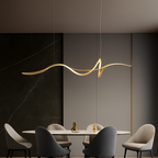 Modern LED Chandelier Pendant Light | Dimmable Dining Room & Living Room Ceiling Light with Remote