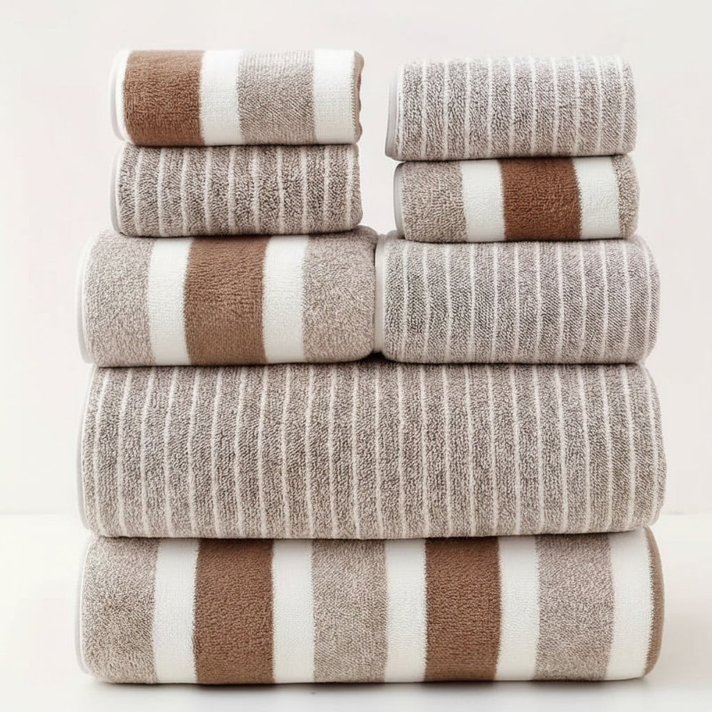 LuxeCoral 8-Piece Towel Set - LivingLX