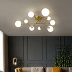 Lyra Glass Bean Semi-Flush Mount (26"–39") - LivingLX