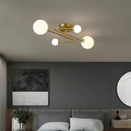 Lyra Glass Bean Semi-Flush Mount (26"–39") - LivingLX