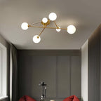 Lyra Glass Bean Semi-Flush Mount (26"–39") - LivingLX