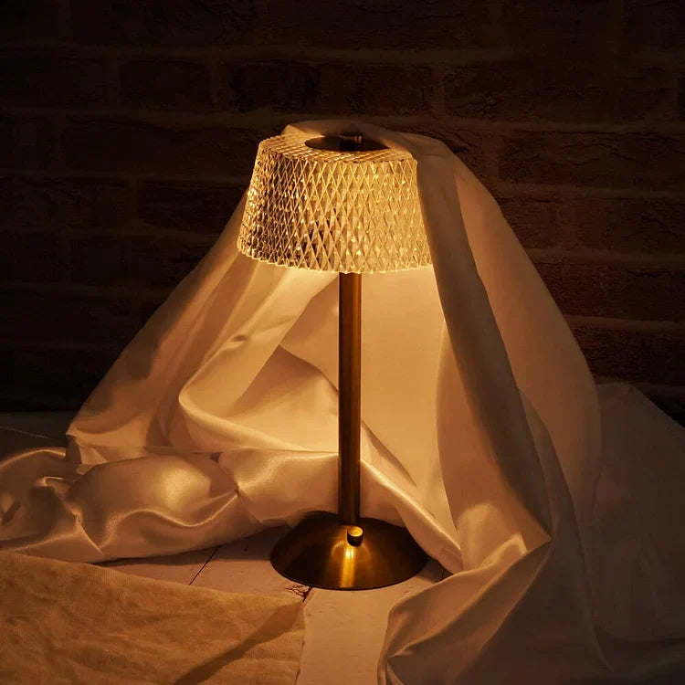 LuxeAura Crystal Table Lamp