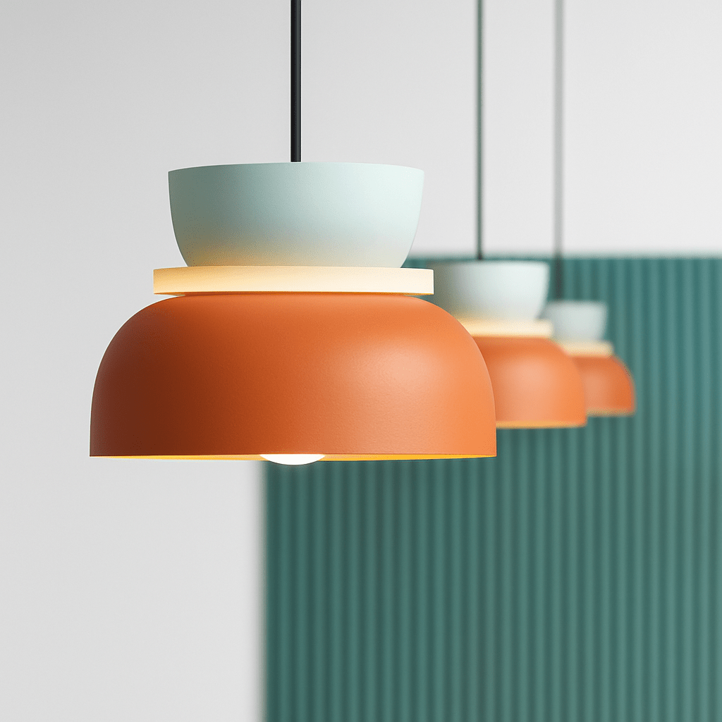 Makazon Playful Shapes Pendant Light | Colorful Metal Design - LivingLX