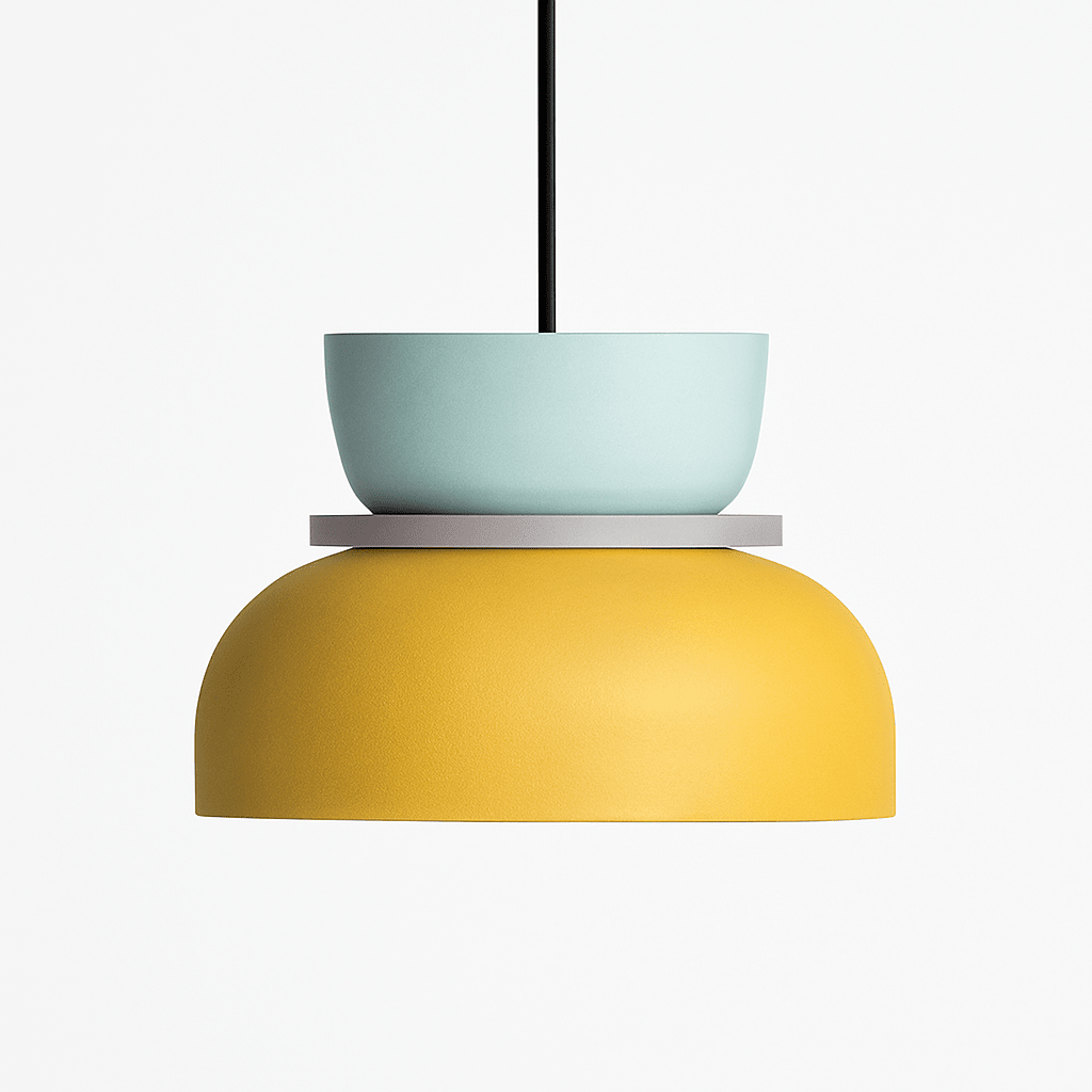 Makazon Playful Shapes Pendant Light | Colorful Metal Design - LivingLX