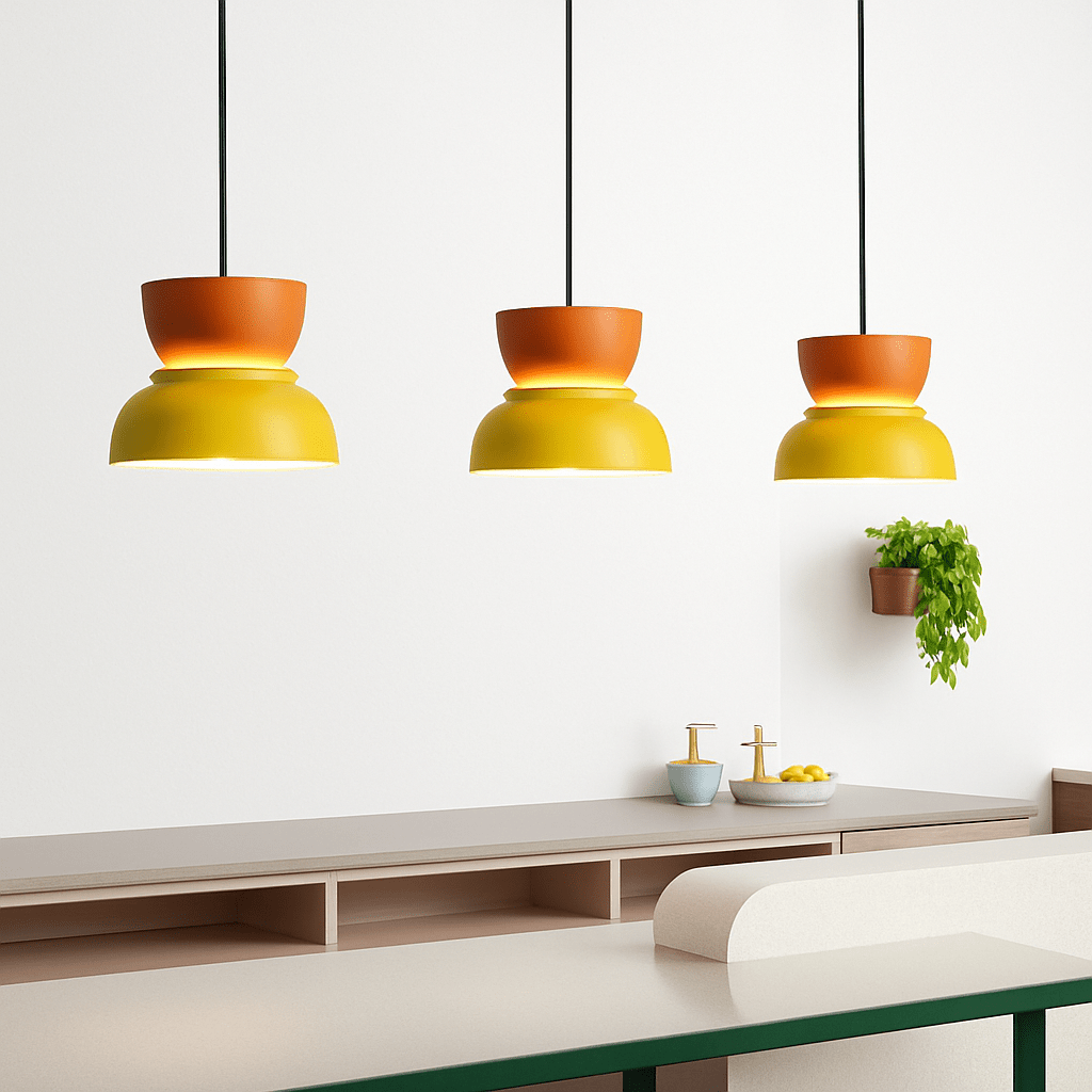 Makazon Playful Shapes Pendant Light | Colorful Metal Design - LivingLX