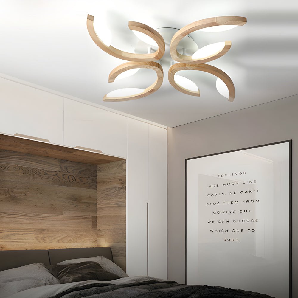 Maple Oak Floral Semi-Flush Mount (26"–30") - LivingLX