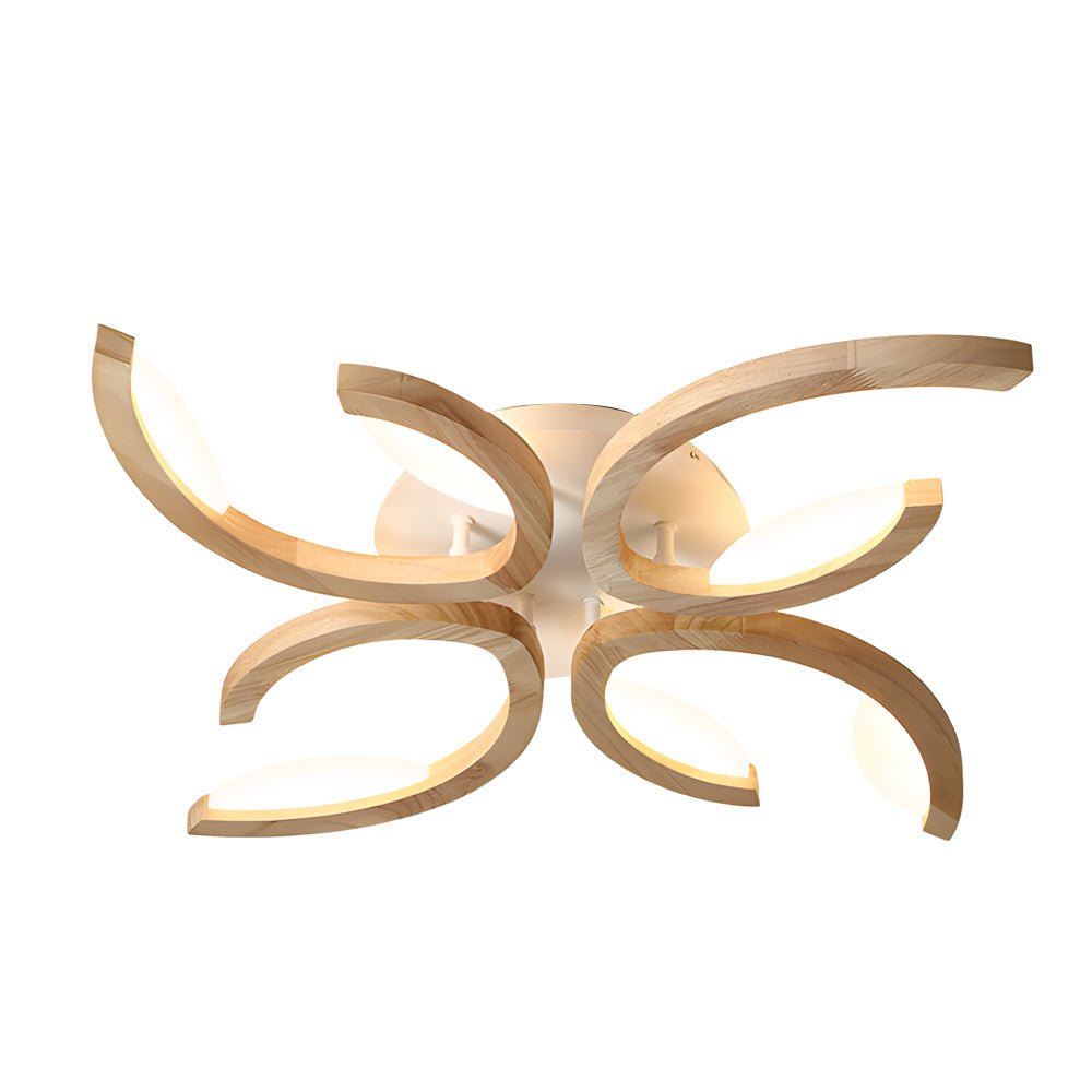 Maple Oak Floral Semi-Flush Mount (26"–30") - LivingLX