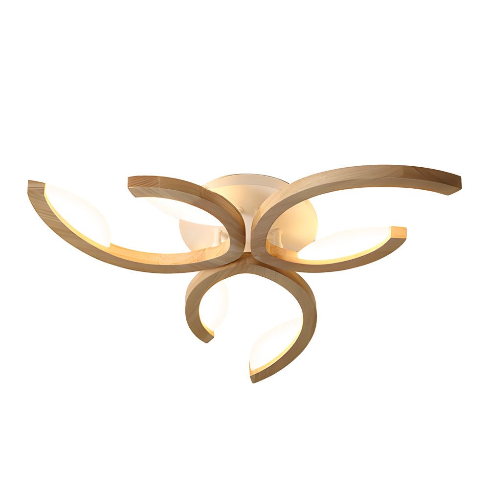 Maple Oak Floral Semi-Flush Mount (26"–30") - LivingLX