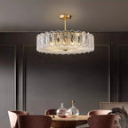 Margaux Copper Glass Semi-Flush Mount (16"–24") - LivingLX