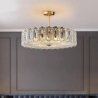 Margaux Copper Glass Semi-Flush Mount (16"–24") - LivingLX