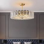 Margaux Copper Glass Semi-Flush Mount (16"–24") - LivingLX