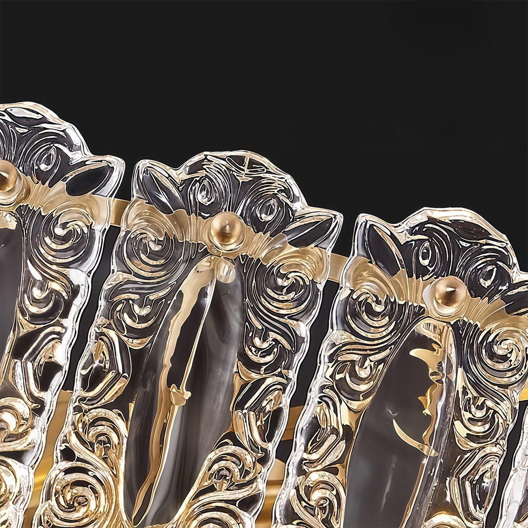 Margaux Copper Glass Semi-Flush Mount (16"–24") - LivingLX