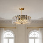 Margaux Copper Glass Semi-Flush Mount (16"–24") - LivingLX