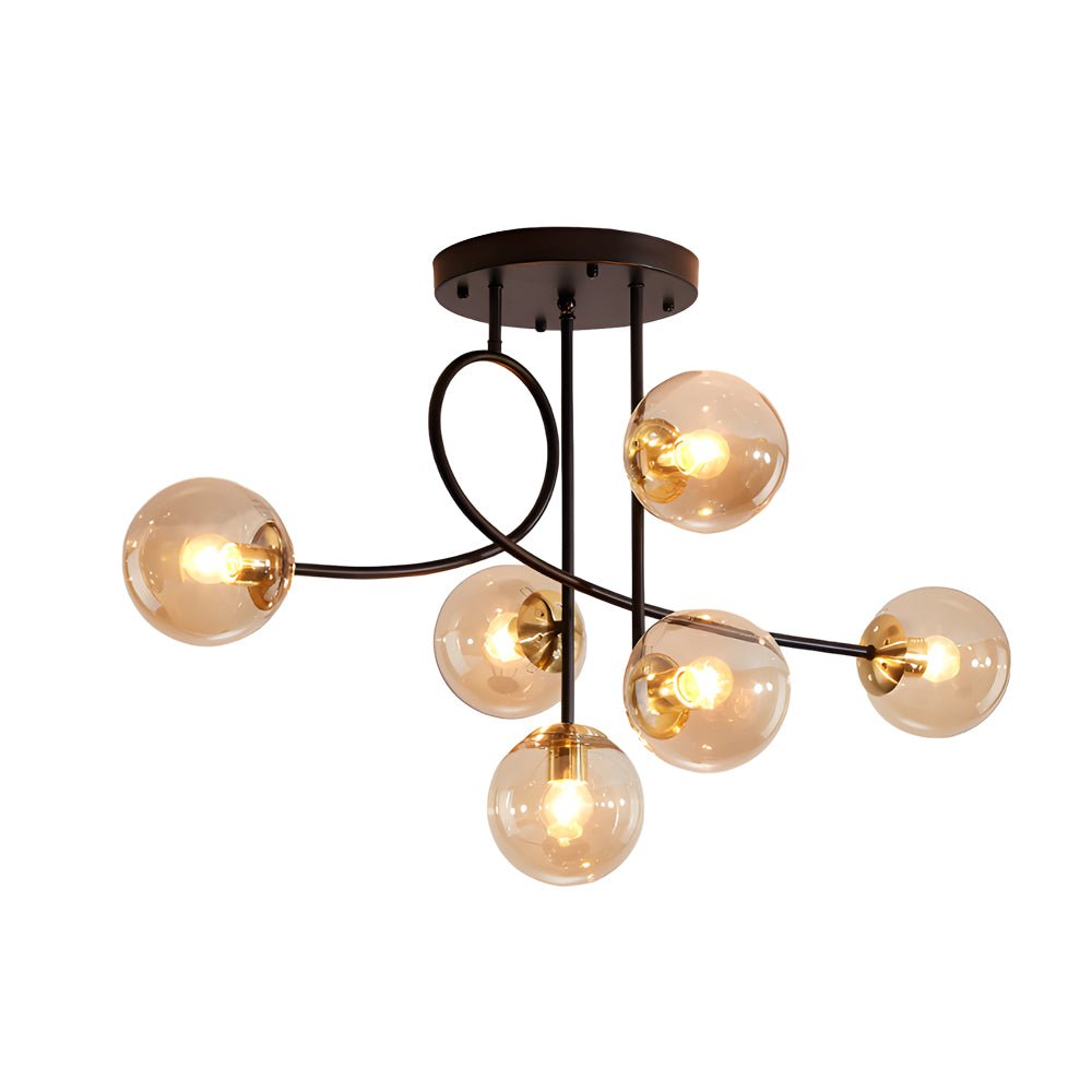 Juno Glass Globe Semi-Flush Mount (35")