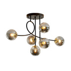 Juno Glass Globe Semi-Flush Mount (35")