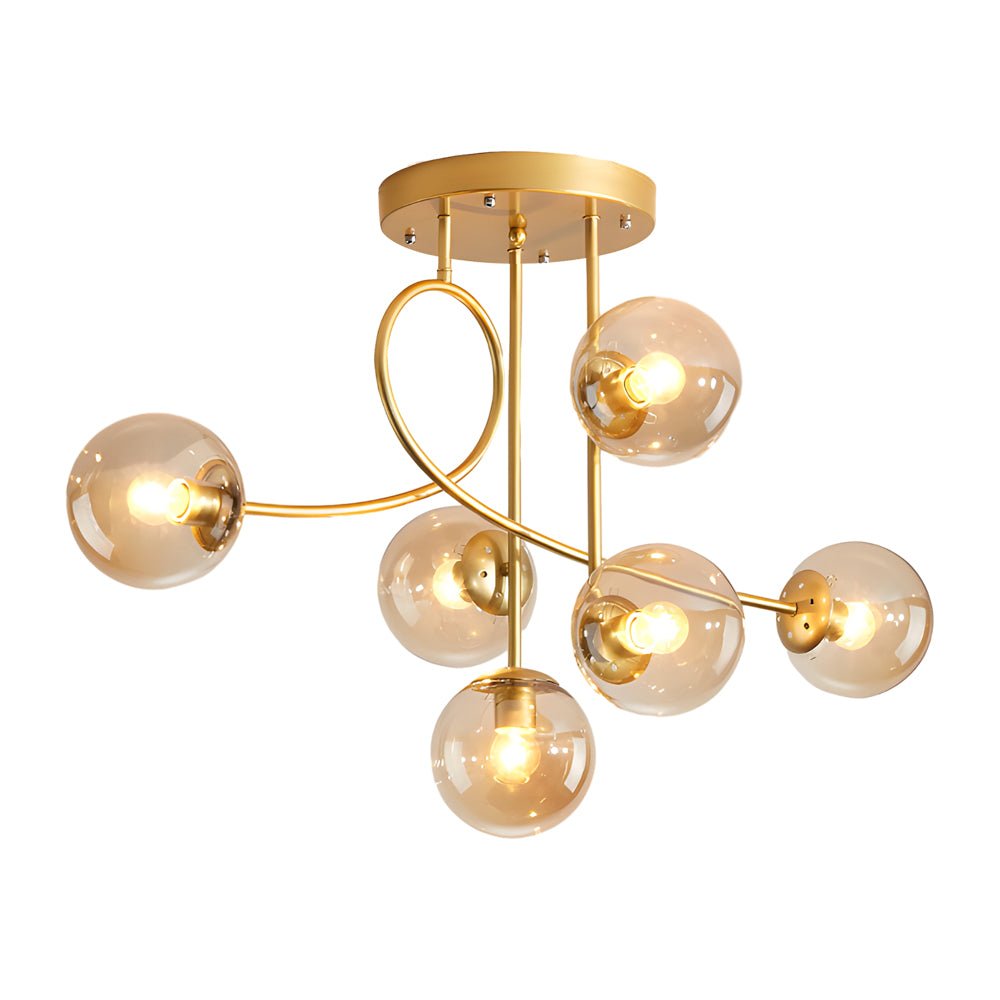 Juno Glass Globe Semi-Flush Mount (35")