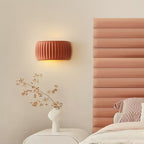 RibbedGlow Ribbed Resin Wall Sconce