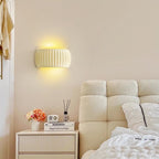 RibbedGlow Ribbed Resin Wall Sconce