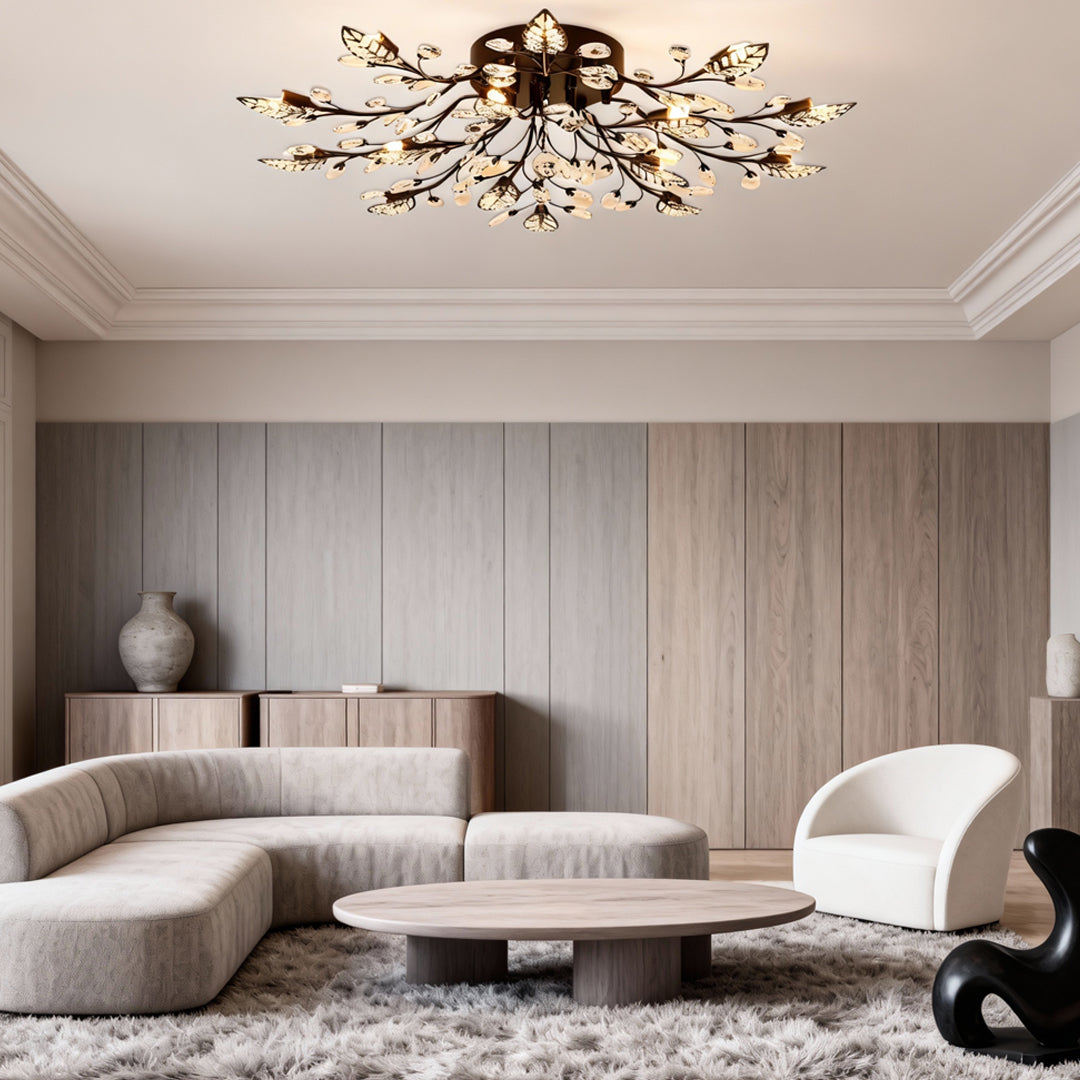 Laurel Crystal Chandelier (35")