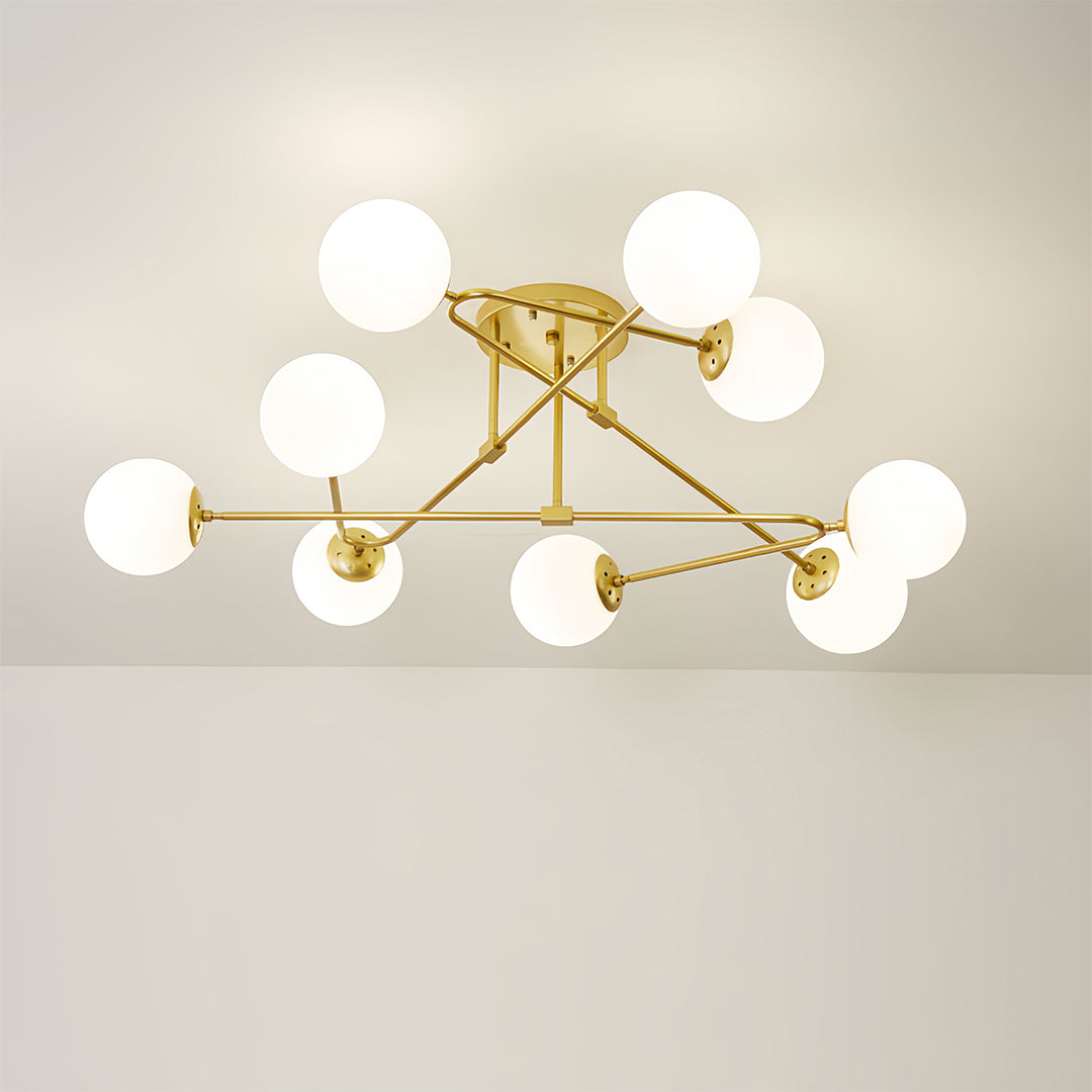 Lyra Glass Bean Semi-Flush Mount (26"–39")